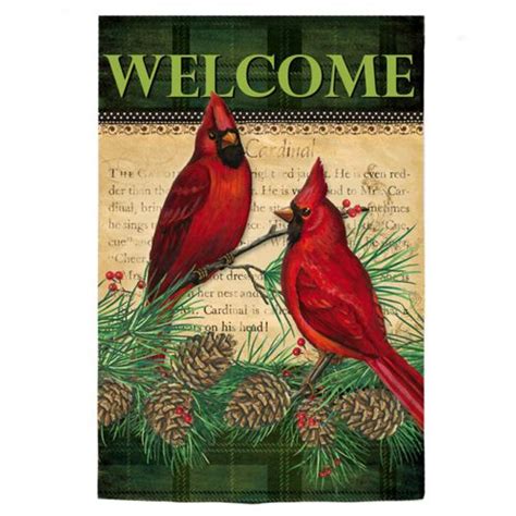 Welcome Cardinals Garden Flag Garden Flags Flag Red Birds