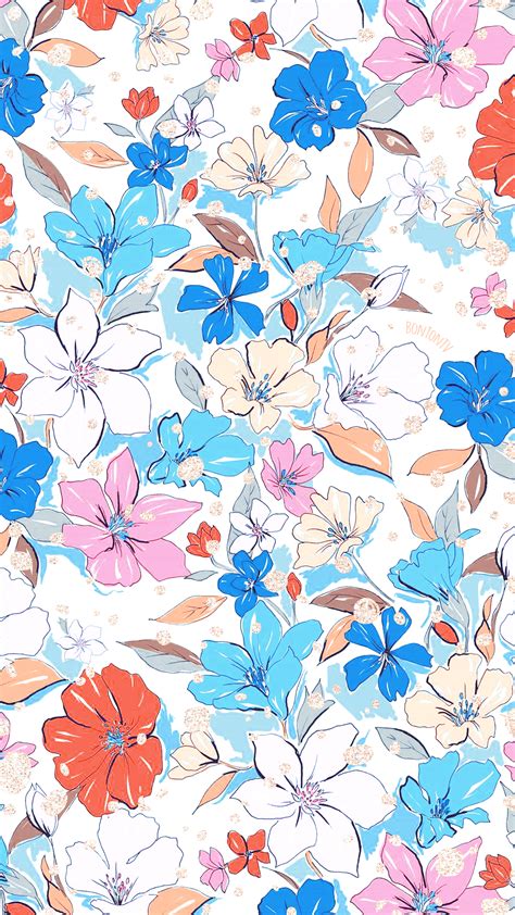 Phone Wallpapers Hd Watercolor Flowers By Bonton Tv Free
