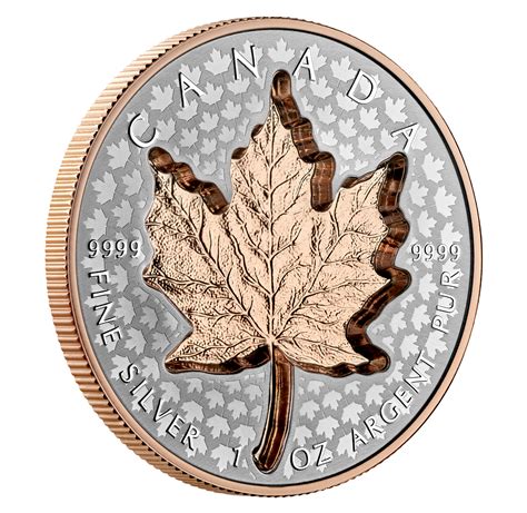 1 Oz Fine Silver Coin Super Incuse Silver Maple Leaf 2022 The