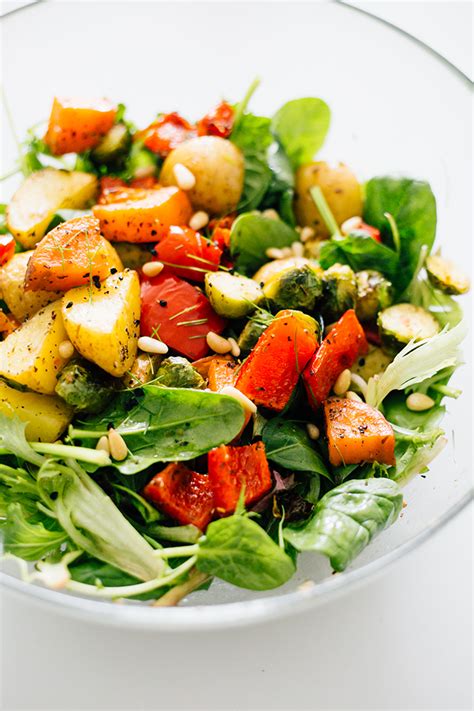 Who doesn't love a good roasted vegetable salad? Vegan Roasted Vegetable Salad with Avocado Dressing ...