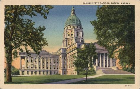 Kansas State Capitol Topeka Ks Postcard