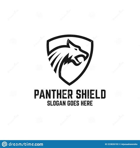Black Panther Logo Vector Animal Defender With Line Art Logo