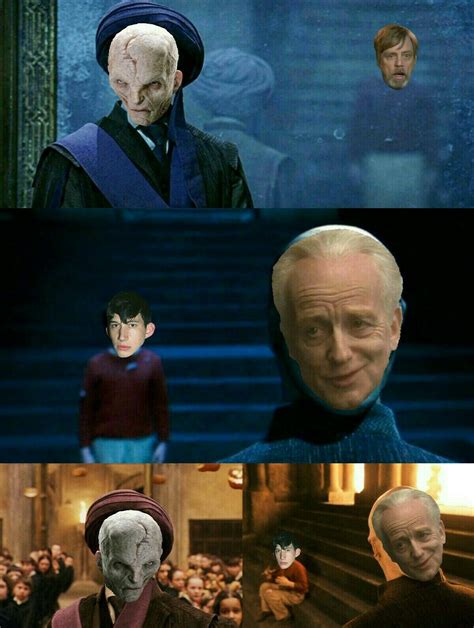 Someone Requested Snoke As Harry Potter Turban Guy With Palpatine As