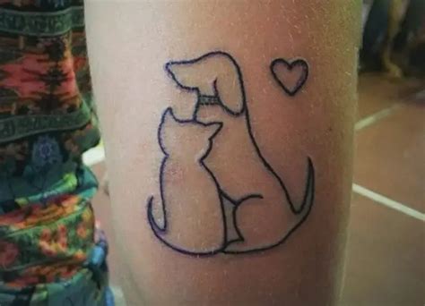 27 Best Cat And Dog Tattoo Designs Page 2 Of 5 The Paws