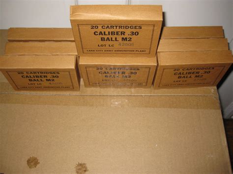 Lake City Army Ammo Plant 10 Boxes Of 308 Winchester Caliber Lake City