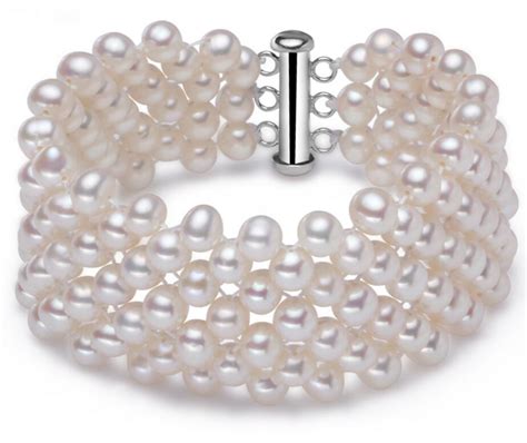 New Fashion Mm Multi Layer Natural Freshwater Pearl Bracelet In