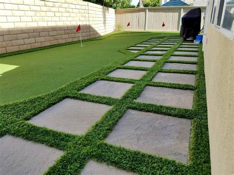 Artificial Turf With Steppers Stone Cladding Stone Wall Cladding