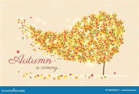 Autumnal Background Stock Vector Illustration Of Bright 98098899