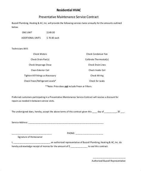 Free 7 Sample Residential Service Contract Templates In Pdf Ms Word