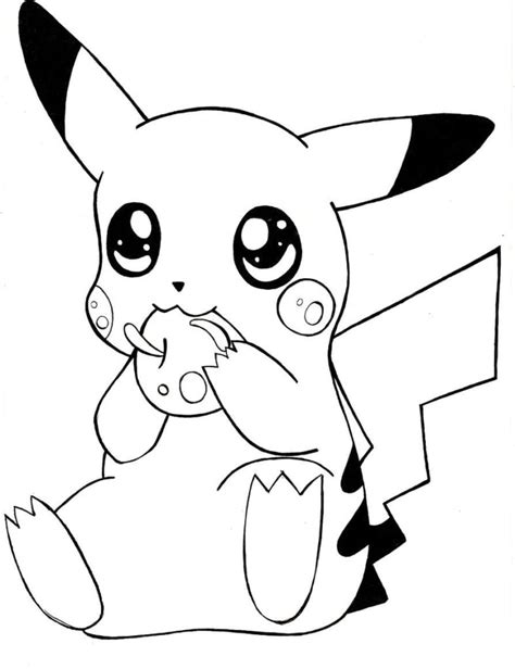 Dibujos De Pikachu Para Colorear Imprima Gratis A4 Dibujo De Pikachu
