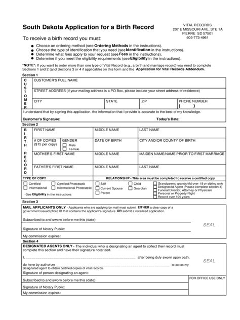 Official Birth Certificate Template