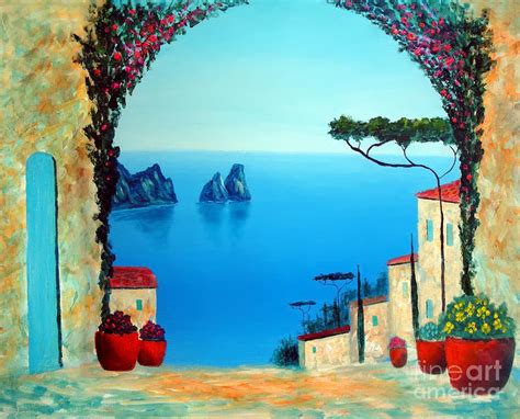 Magnificent Capri Painting By Larry Cirigliano Fine Art America