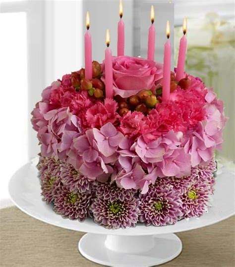 Vintage elegance,they look and touch like real roses.1 vase should buy 2 bouquets. fresh flower cake | Fresh flower cake, Birthday cake with ...