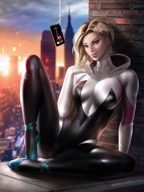 Spider Gwen And Gwen Stacy Marvel And More Drawn By Ayya Sap Danbooru