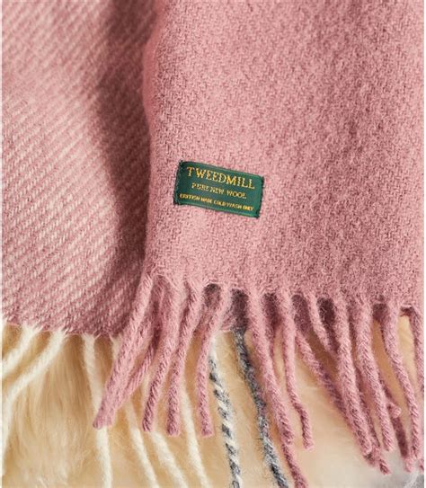 Charcoalpink Pure New Wool Block Check Throw Woolovers Uk