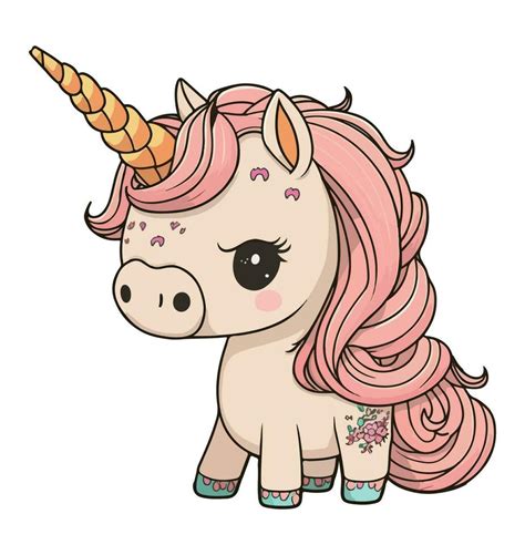 Baby Unicorn Cartoon Character Vector Illustration 23793676 Vector Art