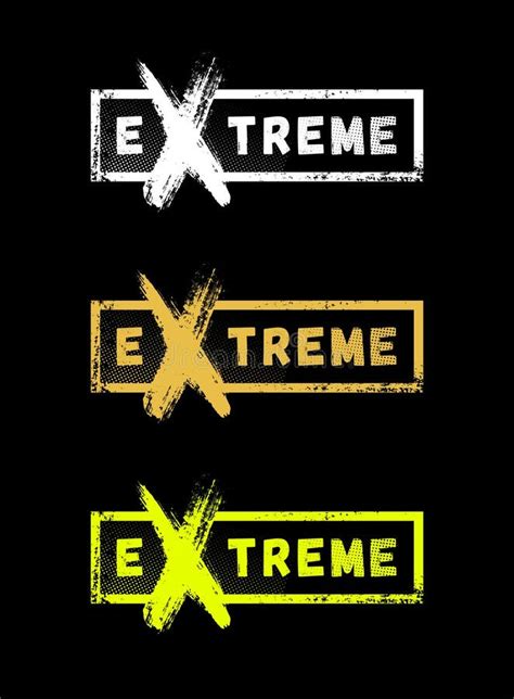 Extreme Sport Logo Emblem In Grunge Style Vector Illustration Stock