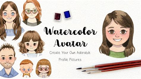 Watercolor Avatar Create Your Own Adorable Profile Pictures Hsinyi