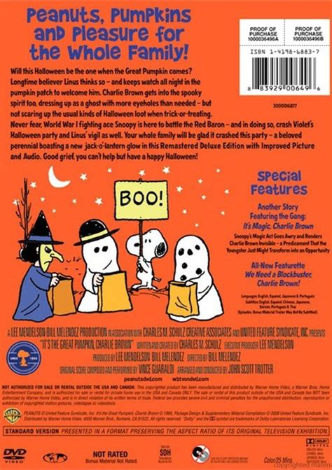 Its The Great Pumpkin Charlie Brown Deluxe Edition Dvd 1966 Dvd