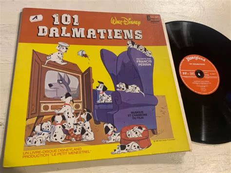 Walt Disney 101 Dalmatians Ost Lp Disneyland Book Rare France French