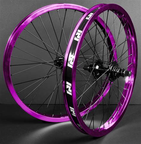 Revenge Complete Wheel Set Wheels Purple Black Front Back 9 Profile Fit