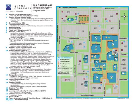 San Antonio College Campus Map Map