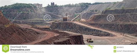 View Into A Quarry Mine Of Porphyry Rock Stock Photo Image Of Sand