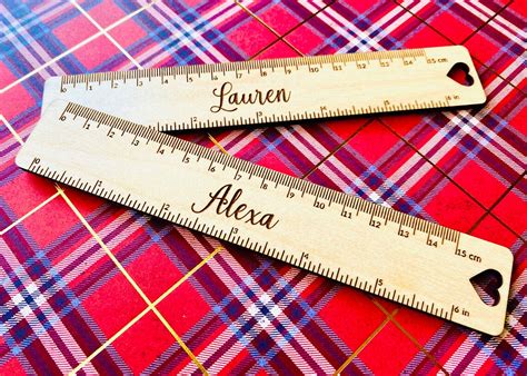 Personalized Ruler Custom 6 And 12 Inch Rulers Wooden And Etsy