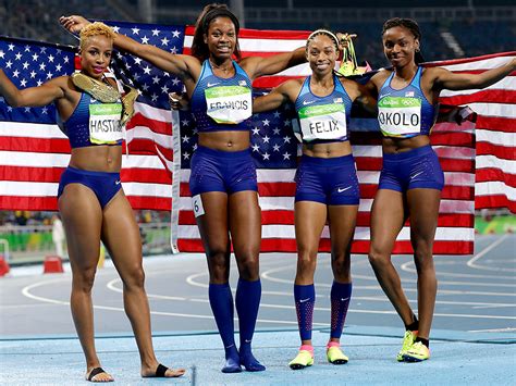 At top class events, the first 500 metres is run in lanes. Rio Olympics: US Women Win Sixth Straight Gold in 4x400 ...