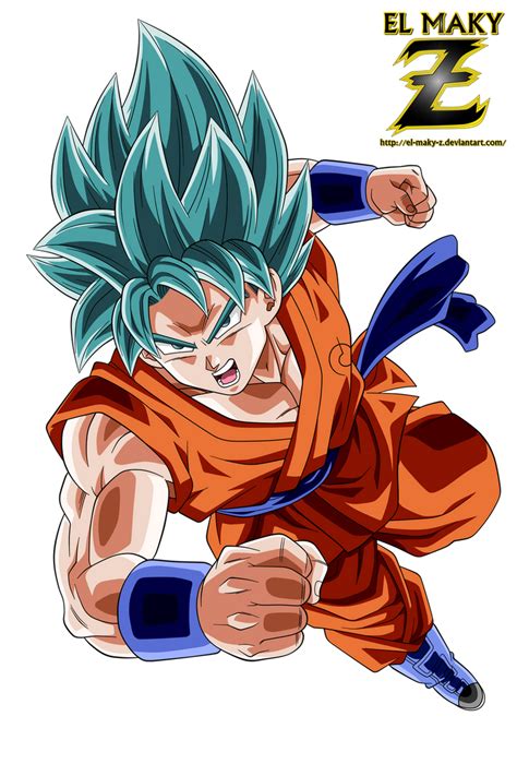 Son Goku Super Saiyan Blue God By El Maky Z On Deviantart