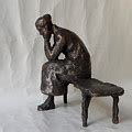 Sitting Girl Sculpture By Nikola Litchkov