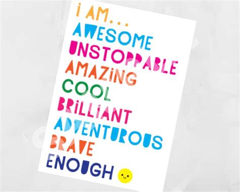 Set Of 3 Motivational Word Art Prints Kids Positive Etsy