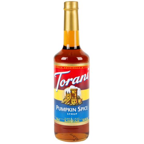 Torani Pumpkin Spice Syrup 750ml Webstaurantstore
