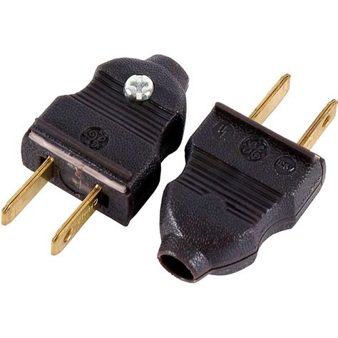 How to fit wire 2 pin male and female. GE 15 Amp 125-Volt Quick Wire Plug, Brown (2-Pack)-54266 ...