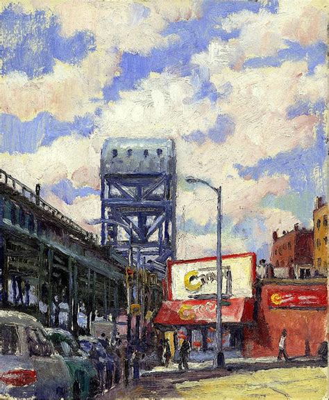Ctown And The Broadway Bridge The Bronx Painting By Thor Wickstrom