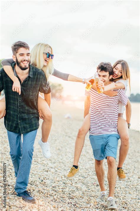 Two Couples Having Fun Photos Adobe Stock