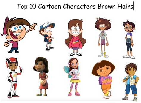 Top 10 Cartoon Characters Brown Hairs By Briancabillan On Deviantart
