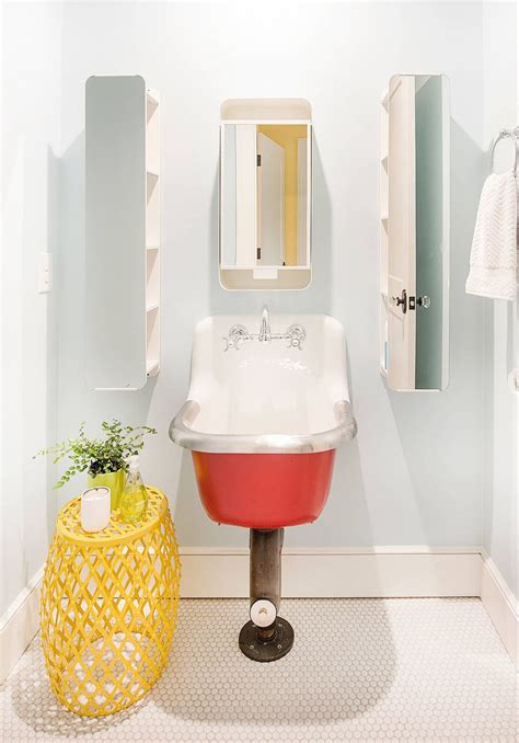 Fabulous Farmhouse Style Powder Rooms Save Space With Cozy Country Charm