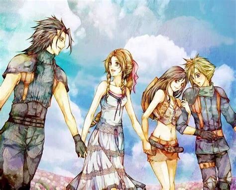 Double Date Cloud Tifa Zack And Aerith Final Fantasy Final