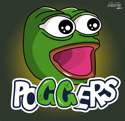 Artstation Poggers Gg Twitch Emote Pepe The Frog