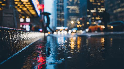 city rain desktop wallpaper