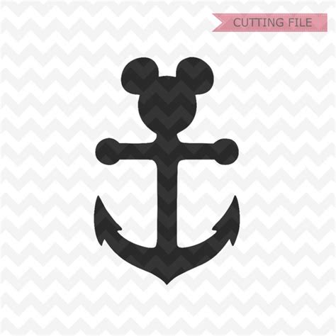 Anchor Mickey Head Svg Dxf And Png Disney Cruise Svg Disney Etsy