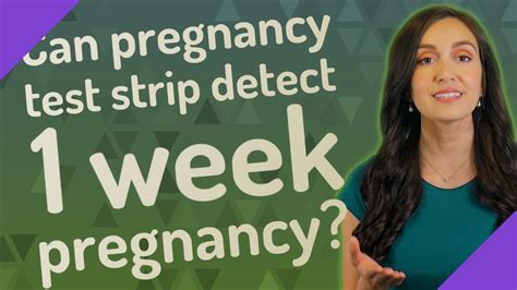 Can Pregnancy Test Strip Detect 1 Week Pregnancy Youtube