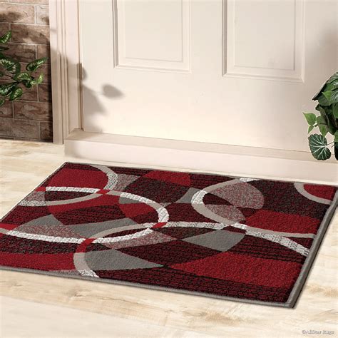 Red Allstar Modern Doormat Accent Rug Contemporary Woven Area Rug