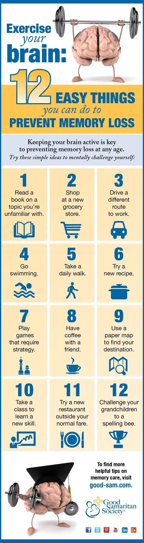 Easy Ways To Prevent Memory Loss Infographic Resources Good