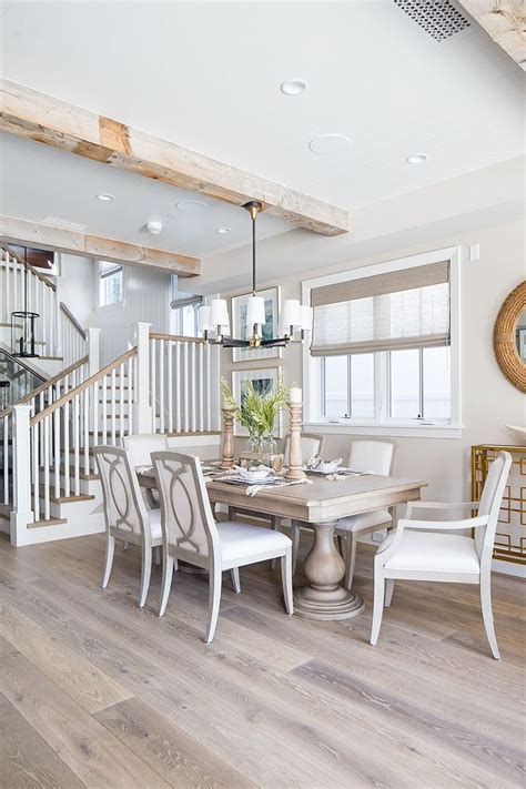 This dining room used brazilian cherry for its flooring and it looks really lovely. California Beach House with Beautiful Coastal Interiors ...