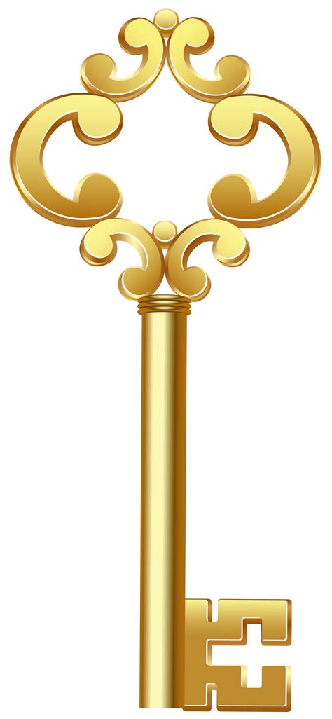 93 Gold Key Png Clipart Download 4kpng