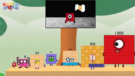 Numberblocks Cube On The Moon Numberblocks Adding Animation Youtube
