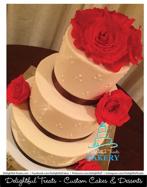 Are you looking for wedding cakes in orlando? Three Tier ButterCream Orlando Wedding Cake with Triple Swiss Dots by Delightful Treats | # ...