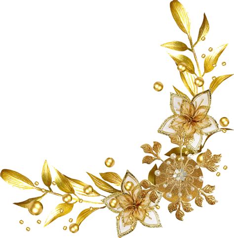 Golden Flower Background Design Png Img Abdullah